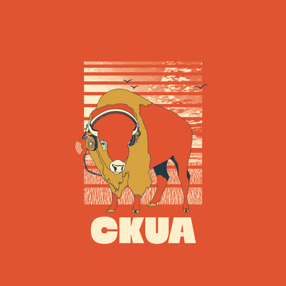 CKUA x Erik M. Grice- Bison Orange Tee- MADE TO ORDER