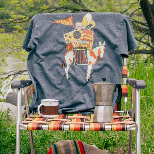 CKUA x Erik M. Grice- Radio Mule Tee- Double Sided- Erik M. Grice Collab- MADE TO ORDER