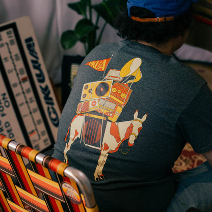 CKUA x Erik M. Grice- Radio Mule Tee- Double Sided- Erik M. Grice Collab- MADE TO ORDER