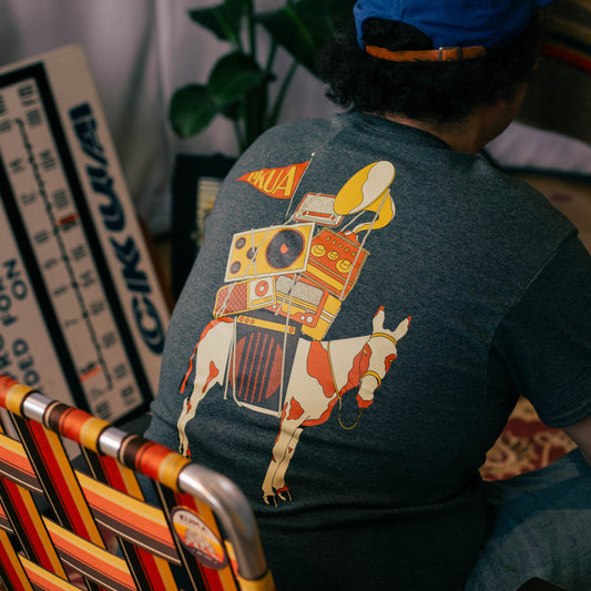 CKUA x Erik M. Grice- Radio Mule Tee- Double Sided- Erik M. Grice Collab- MADE TO ORDER