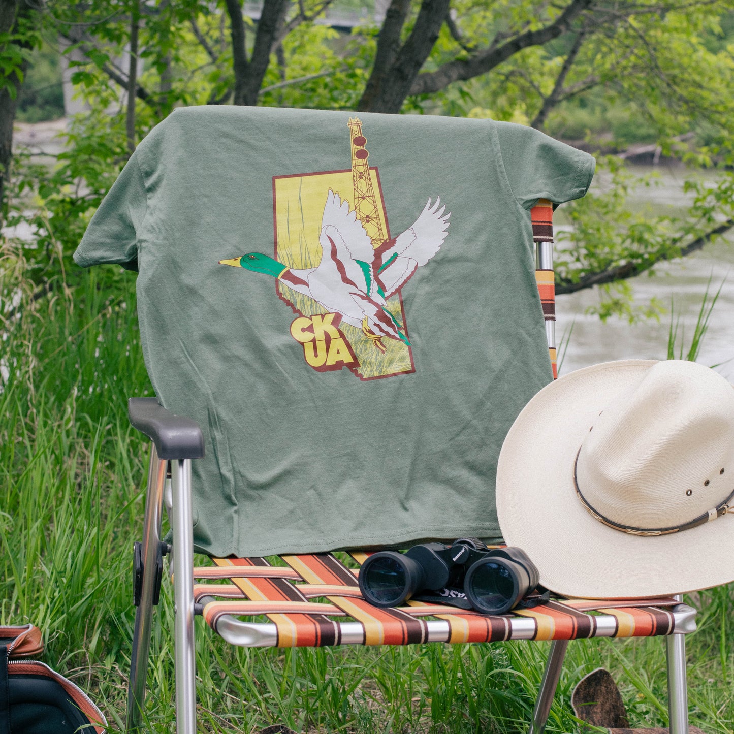 CKUA x Erik M. Grice- Green Duck Tee- MADE TO ORDER