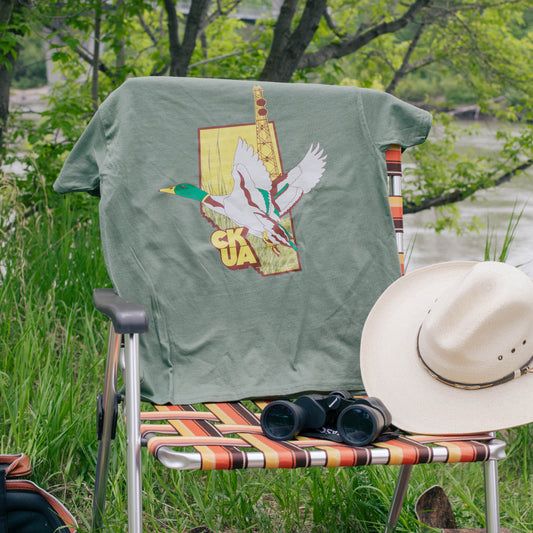 CKUA x Erik M. Grice- Green Duck Tee- MADE TO ORDER