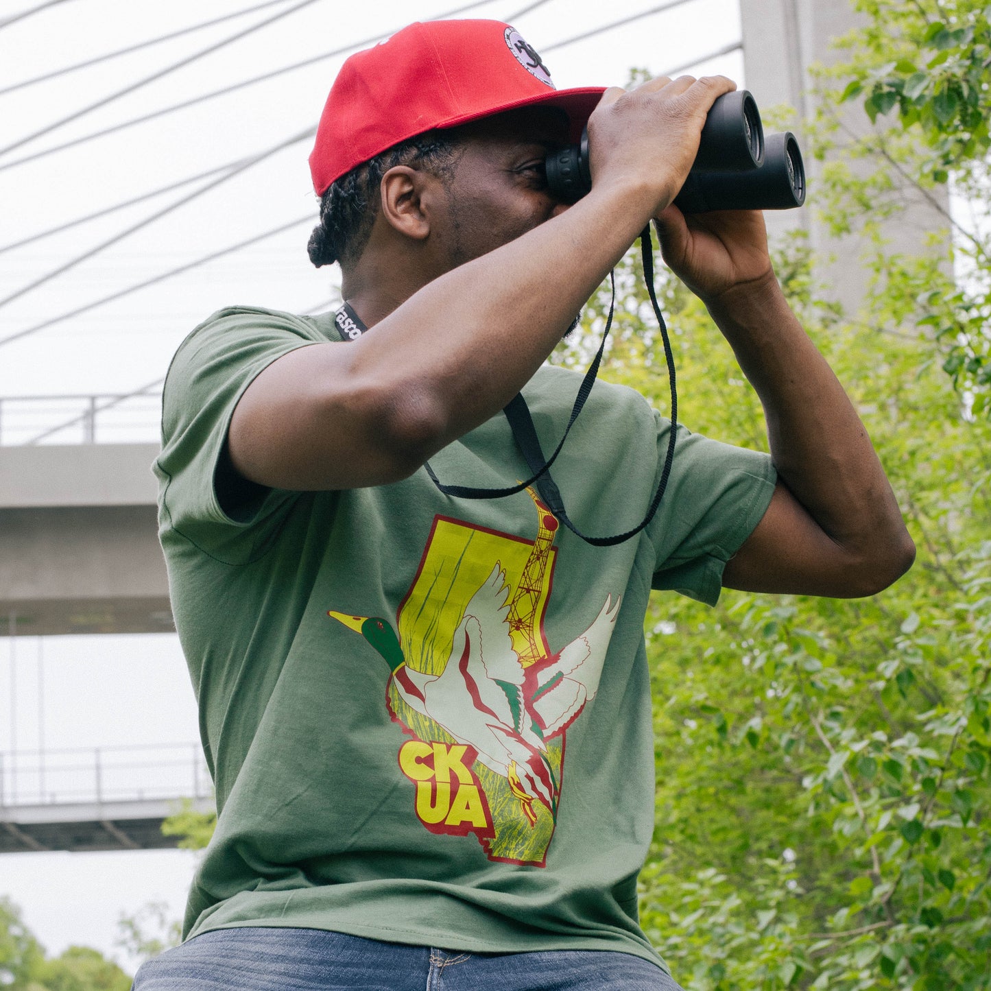 CKUA x Erik M. Grice- Green Duck Tee- MADE TO ORDER