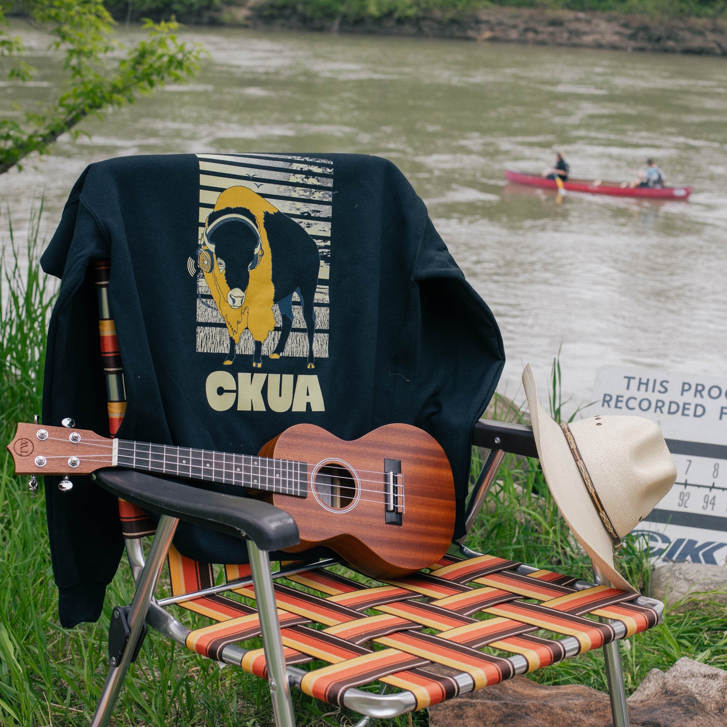 CKUA x Erik M. Grice - Black Bison Crew Sweatshirt- MADE TO ORDER