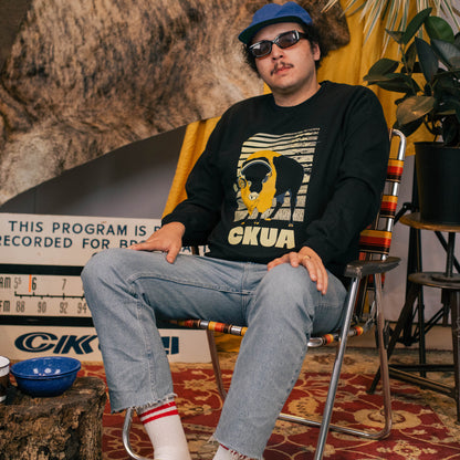 CKUA x Erik M. Grice - Black Bison Crew Sweatshirt- MADE TO ORDER