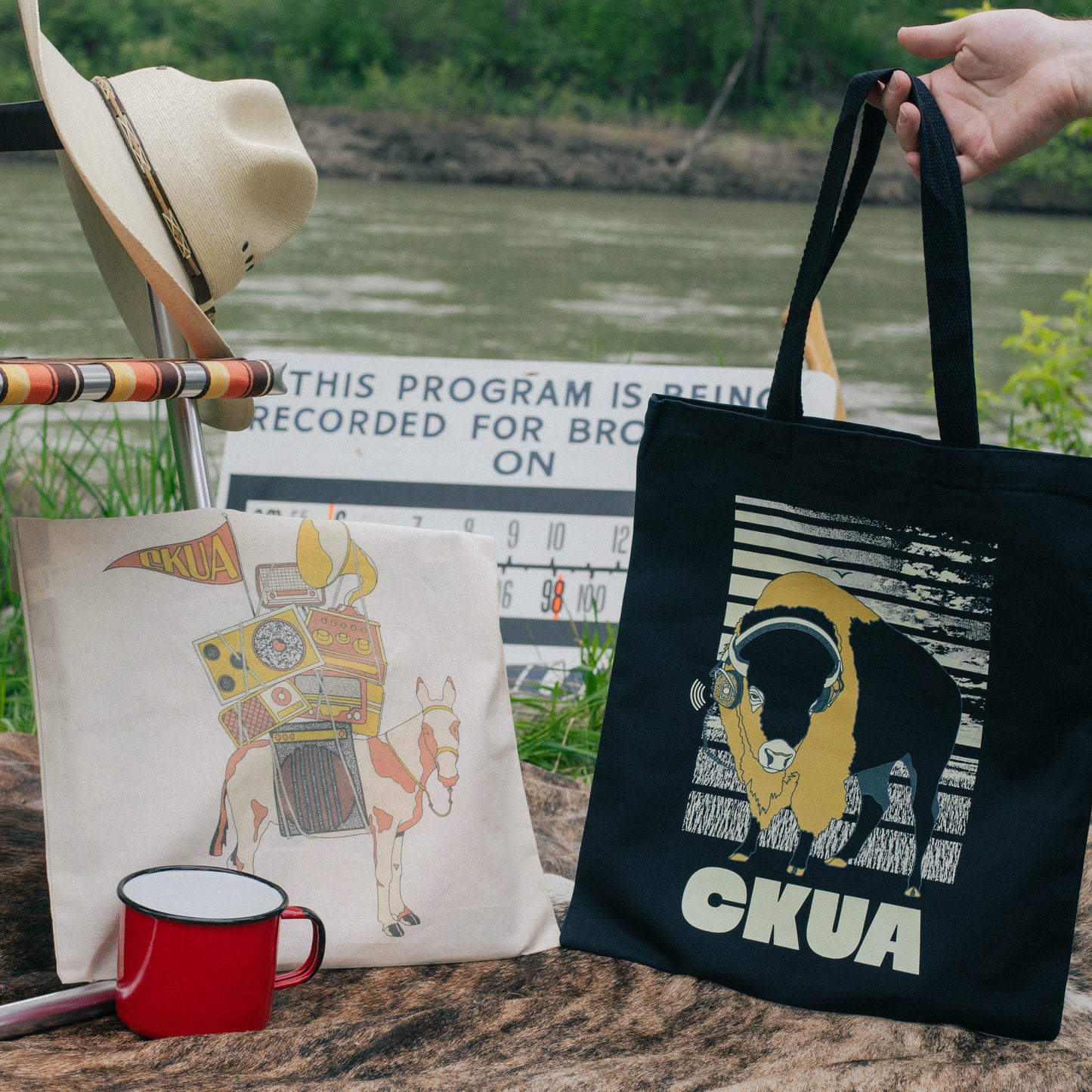 CKUA x Erik M. Grice - Artist Series- Bison Black Tote- MADE TO ORDER