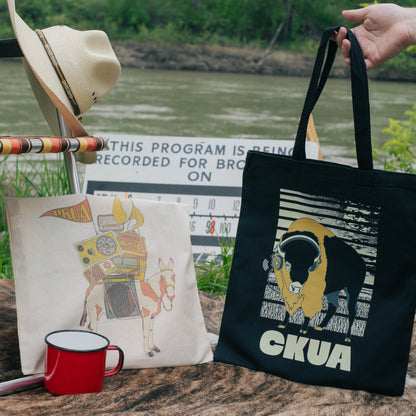CKUA x Erik M. Grice - Artist Series- Bison Black Tote- MADE TO ORDER