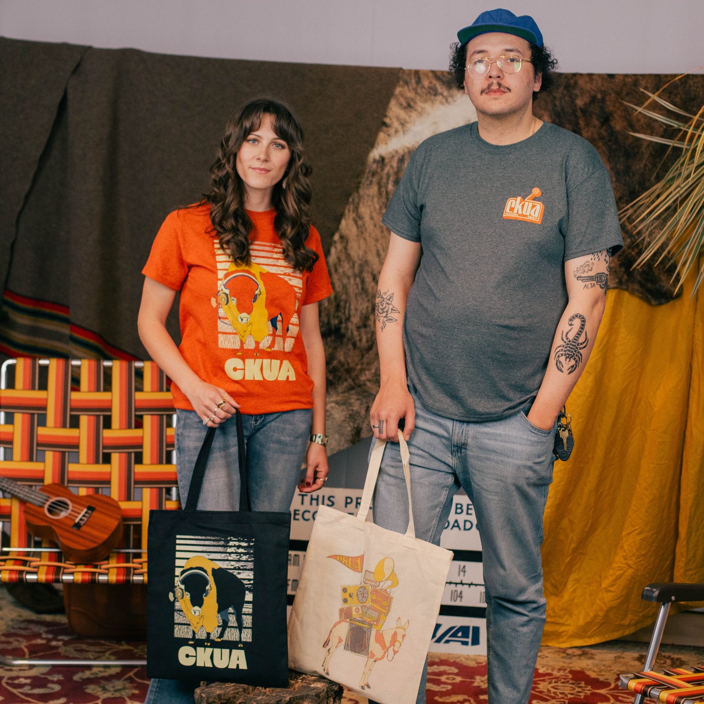CKUA x Erik M. Grice - Artist Series- Bison Black Tote- MADE TO ORDER
