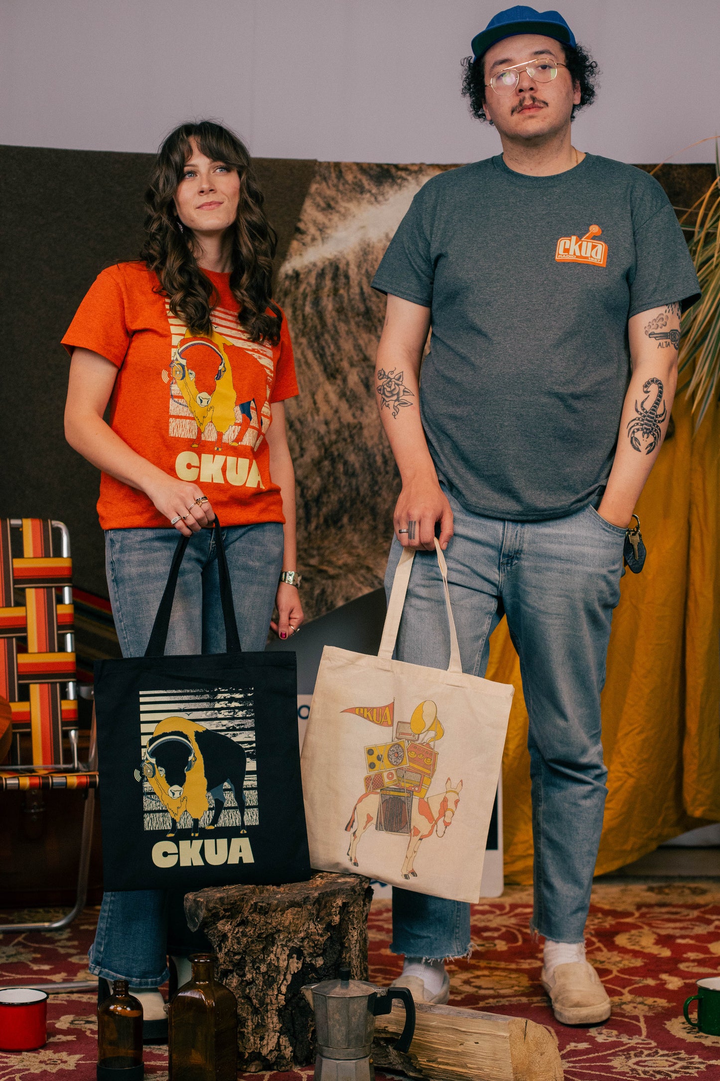 CKUA x Erik M. Grice - Artist Series- Bison Black Tote- MADE TO ORDER